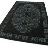 Handmade contemporary oriental 1970s 160 cm x 272 cm black carpet