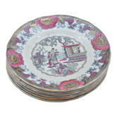 6 assiettes Canton 1860 dessin édité par Boch Frères