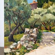 Scène côtière méditerranéen, huile sur toile signée