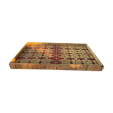70s rattan tray