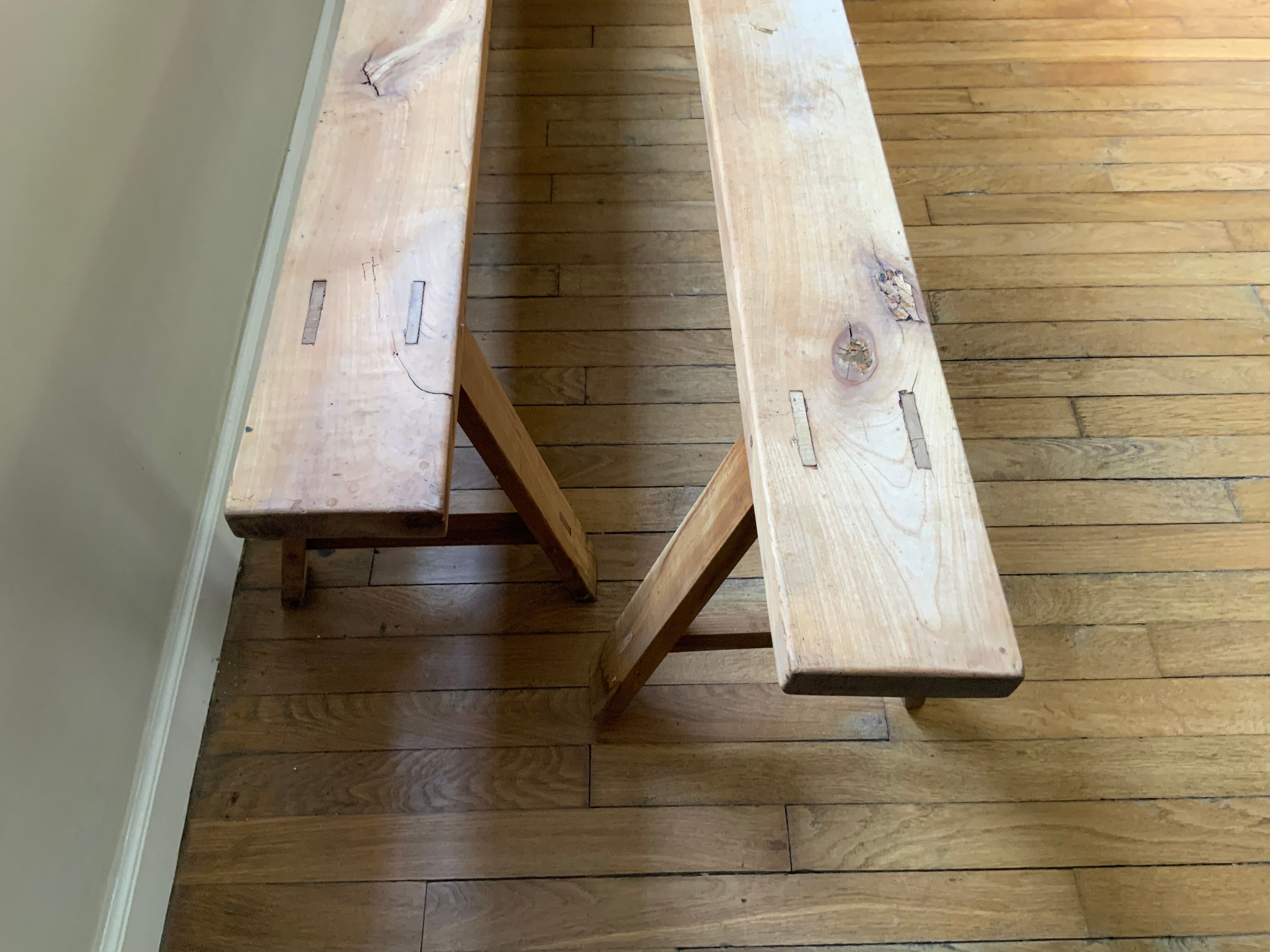 Pair of farm benches
