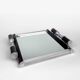 Art Deco metal and wood tray