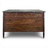 Louis XVI period commode in mahogany
