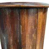 Round wooden bedside table, 1 door