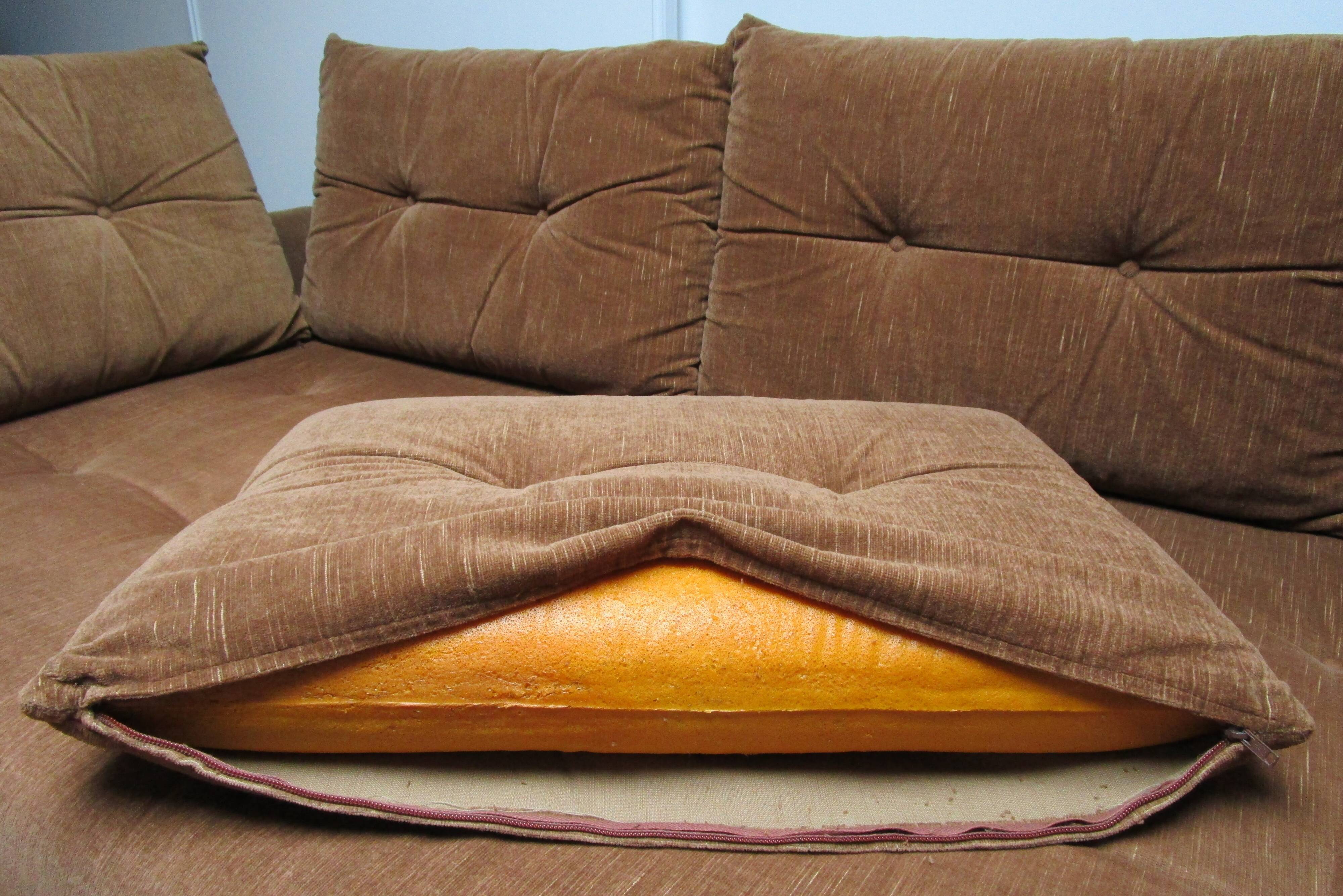 Steiner velvet chocolate sofa, 70s