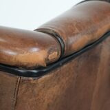 Sheepskin wingback armchair with beautiful colours in good condition