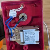 Vintage 70's red desk lamp.