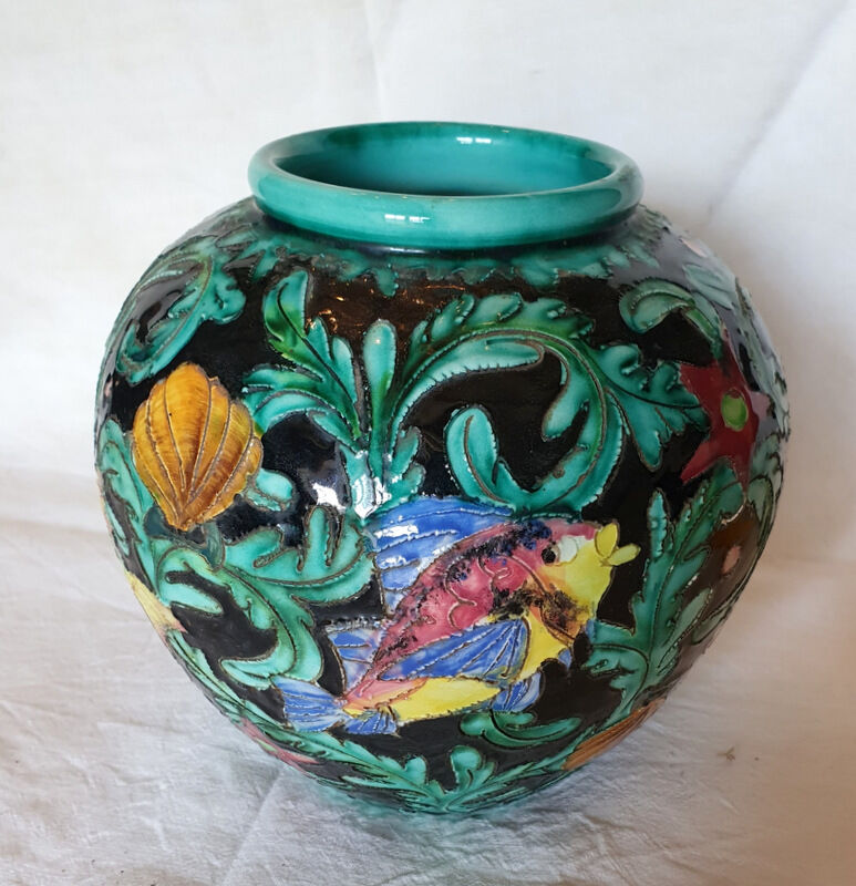 Important vase Cerart Monaco numbered and stamped