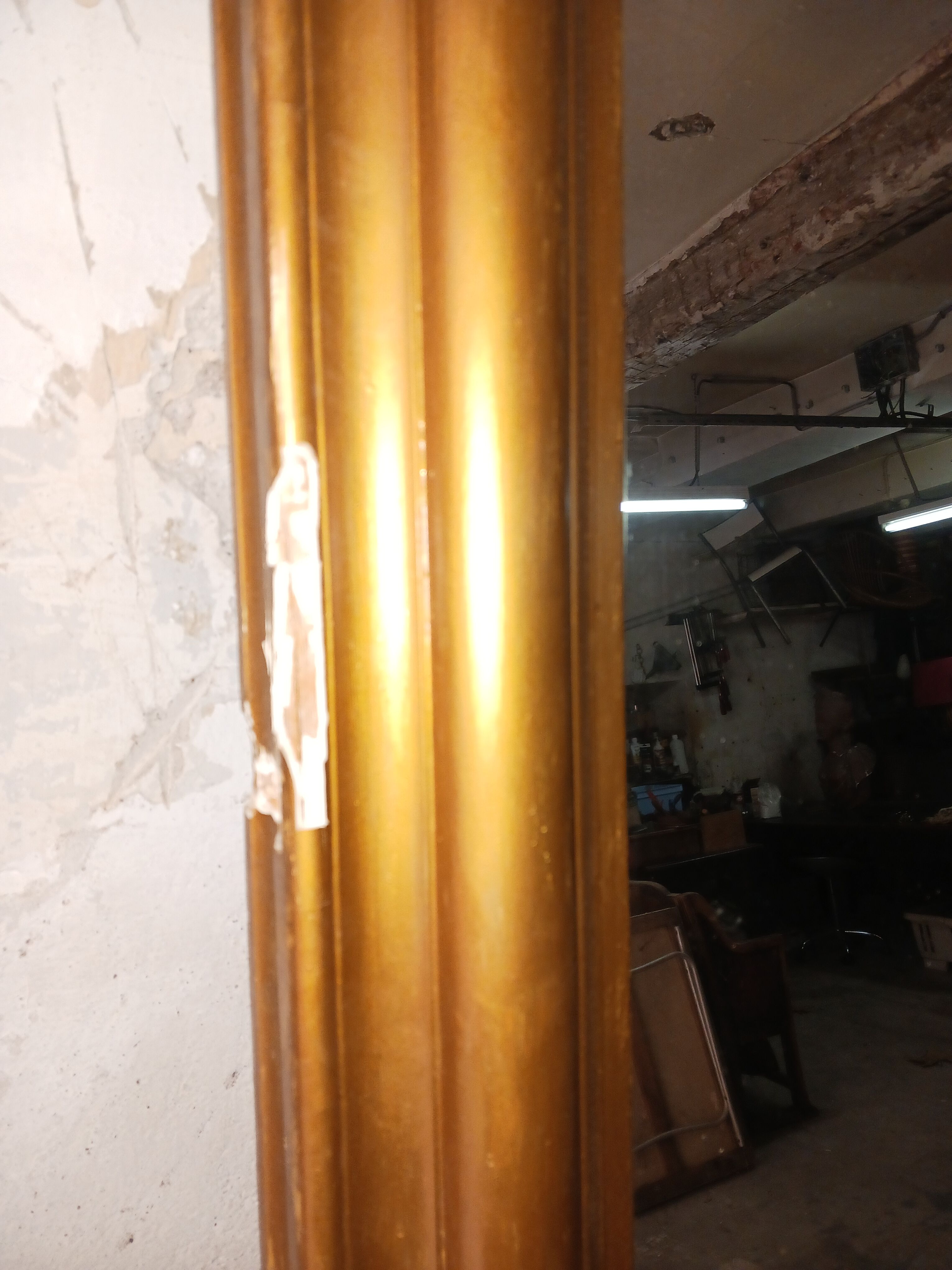Very large rectangular coffee mirror, bistro XIX eme. 1.96 m/1.50