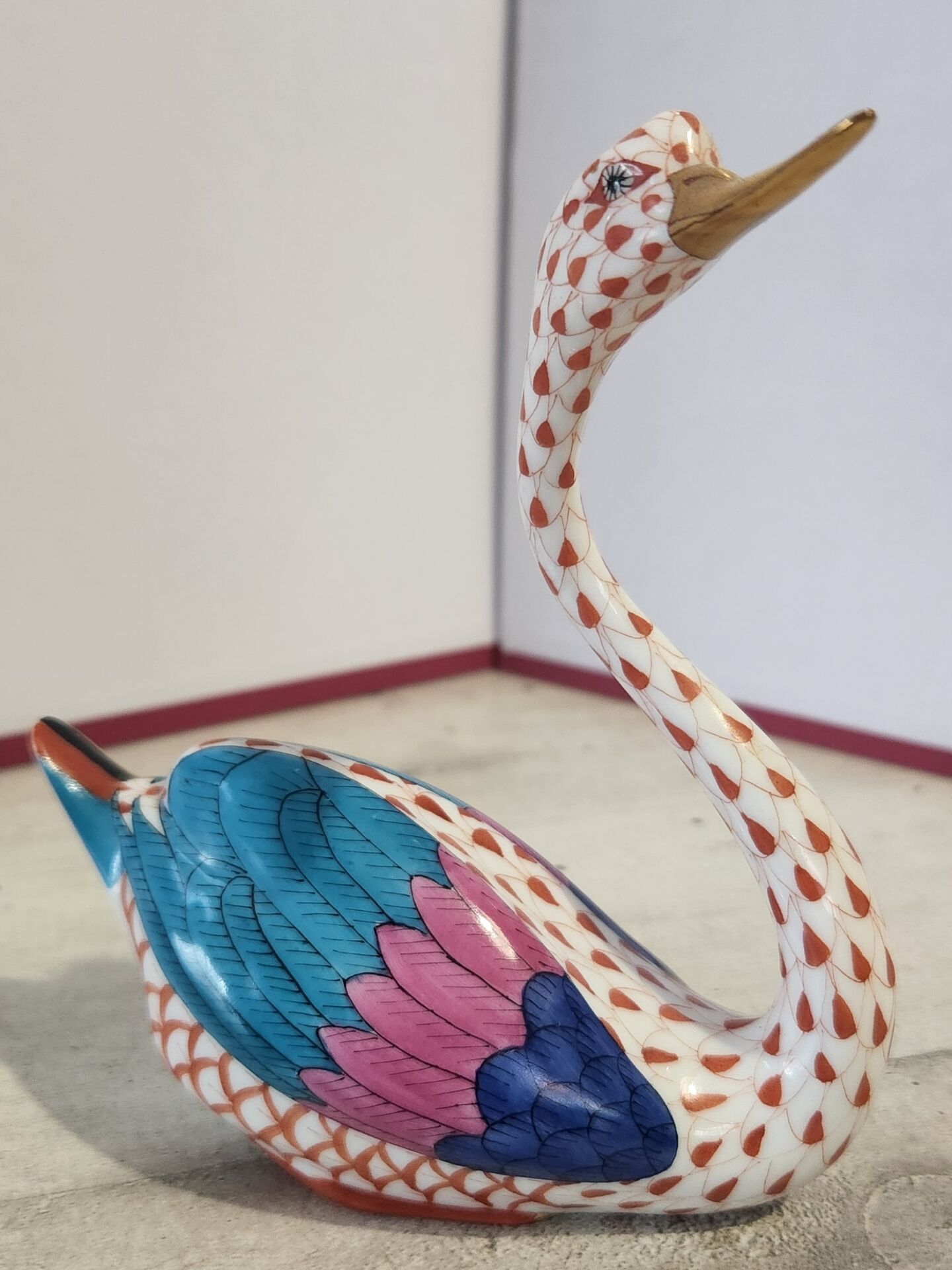 Herend porcelain swan
