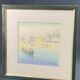 Painting signed Cretinon watercolor view of Lyon Notre-Dame de Fourvière Basilica