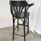 Black Vintage Bentwood Bar Chair in Thonet Style, Mid-Century 1970s