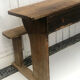 School desk and bench 3 places child wood