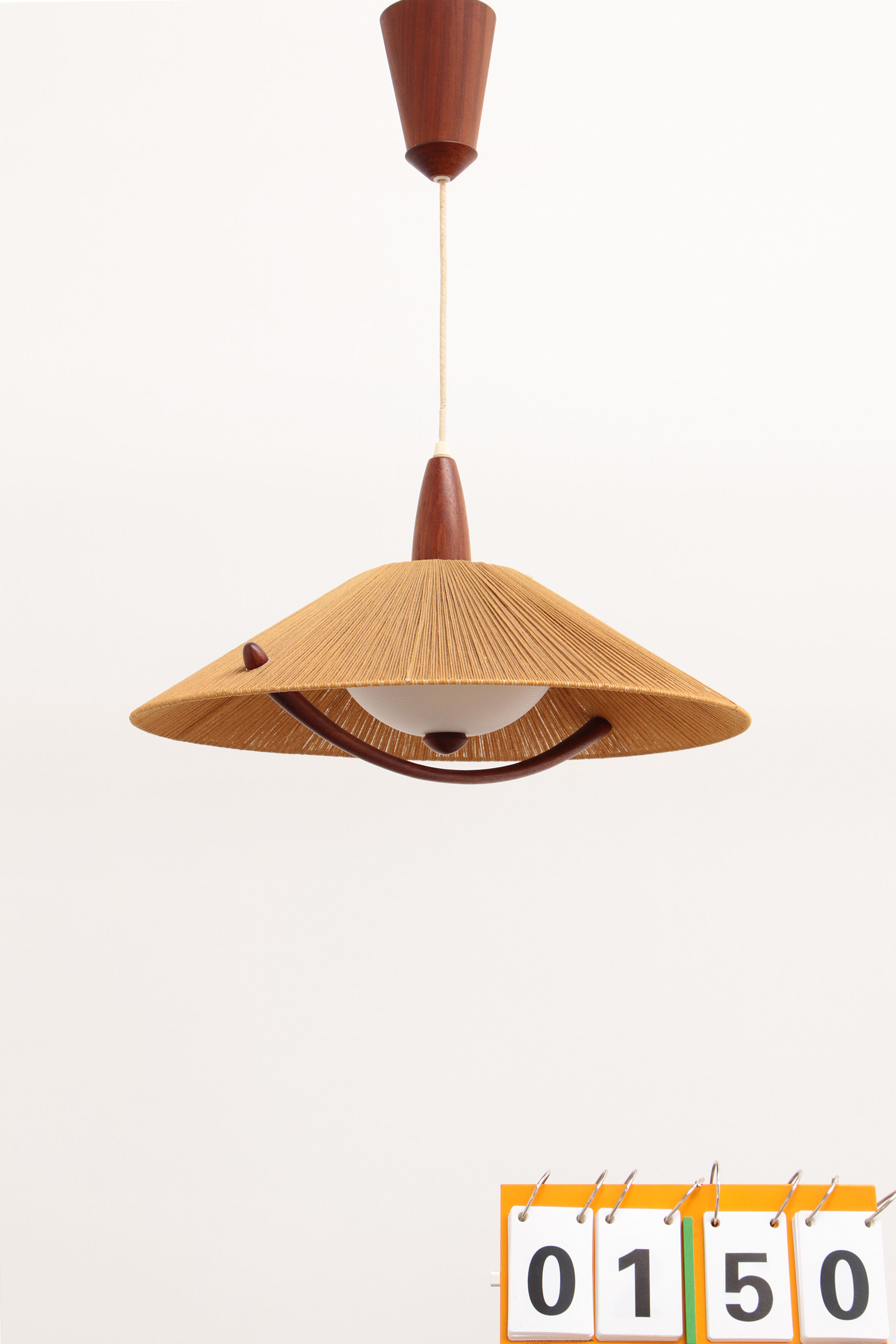 Vintage Temde Hanging Lamp with Plexi Glass, 1960