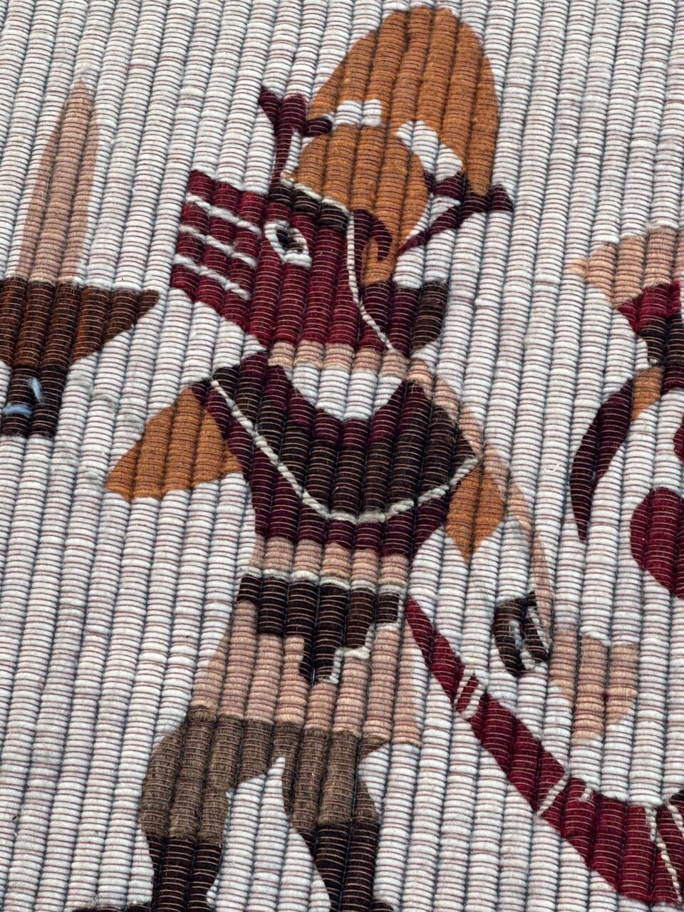 Belle tapisserie tribale péruvienne d'époque art déco