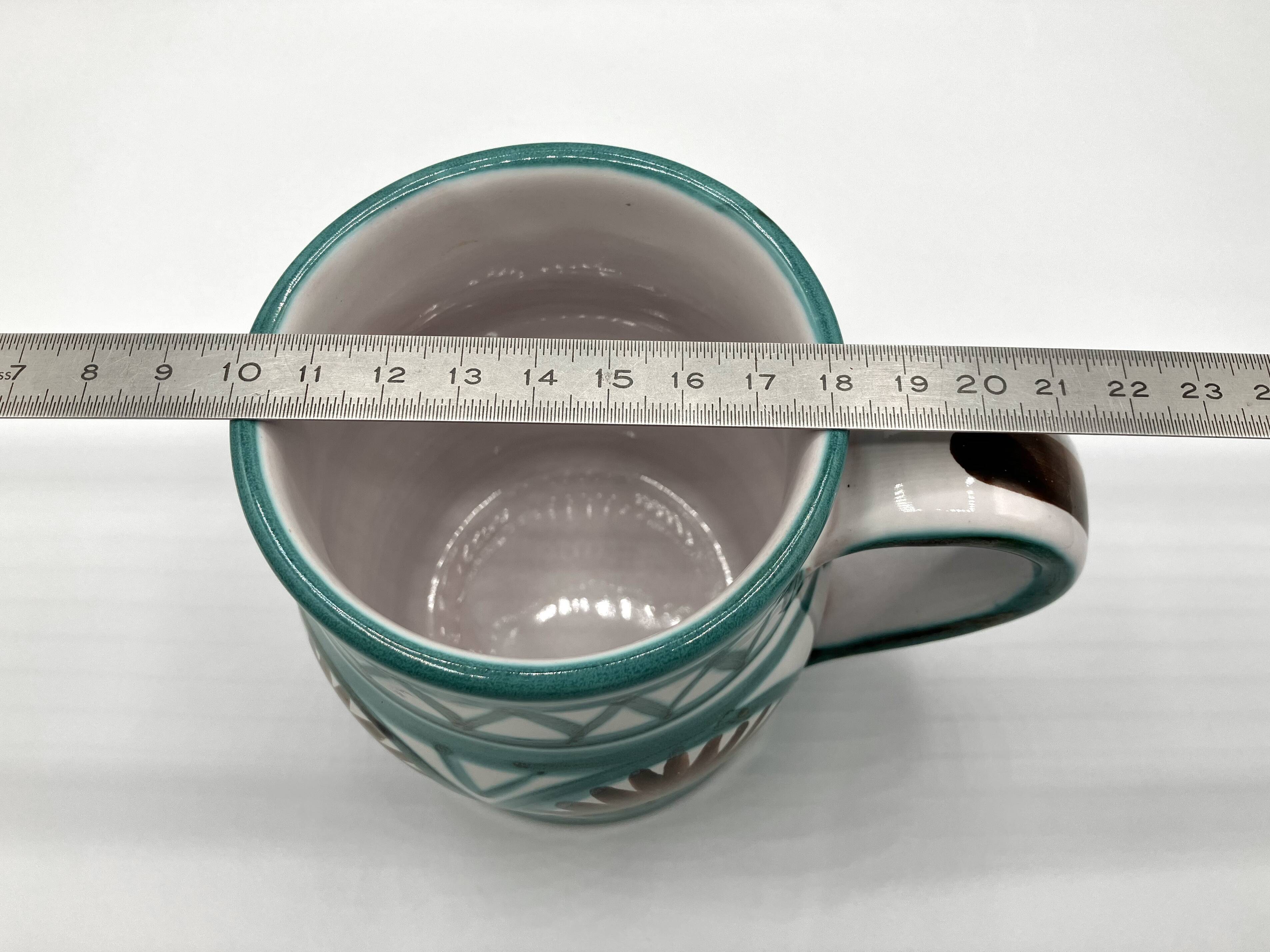 Ceramic mug by Robert Picault, 1960 Vallauris