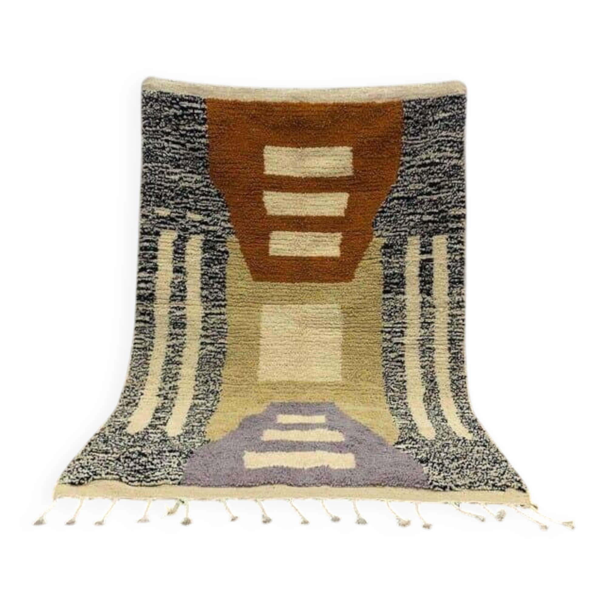 Traditional handmade wool rug, size 100 x 200 cm