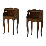 Modern Danish, An Elegant Pair of Walnut Bedside Tables, 1940s