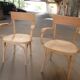 Paire de fauteuil en hêtre et bois courbés