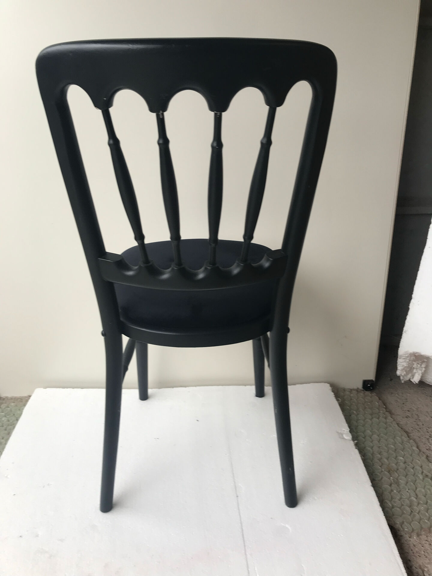 Chaises Napoléon en bois massif et velours
