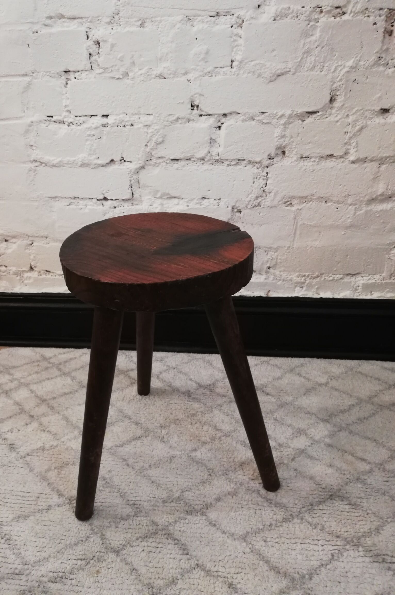 Brutalist tripod stool