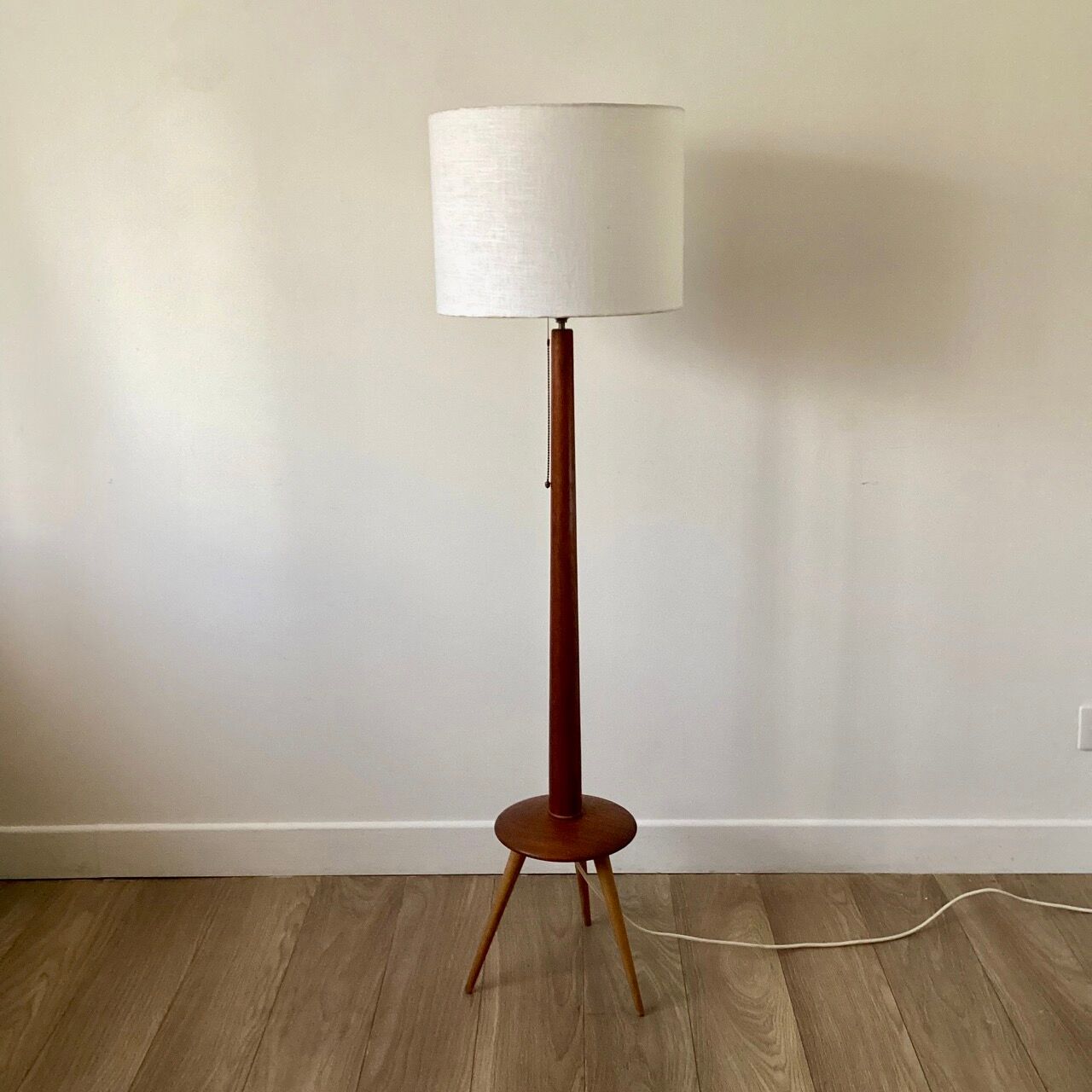Scandinavian teak floor lamp