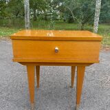 Bedside table with compass feet, 1960s