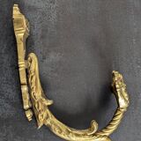 Brass floral coat hook