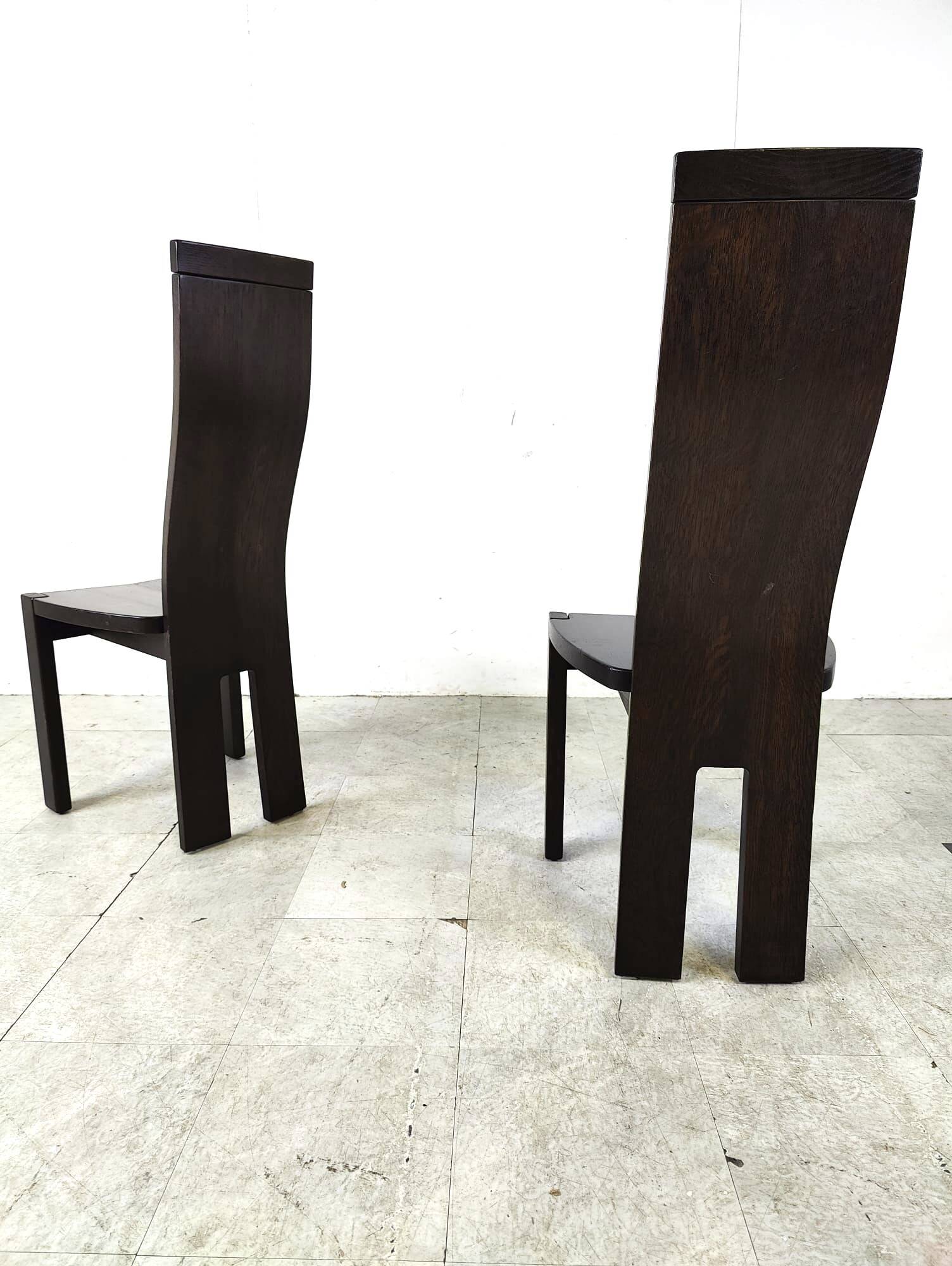 Set of 8 dining chairs by Rob & Dries van den Berghe, 1980s