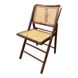 Chaise cannage pliante