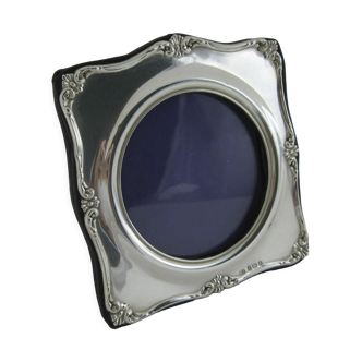 Charming edwardian square silver photo frame