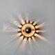 Sun wall lamp by ferro arte, metal and gold leaf, spain, 1960