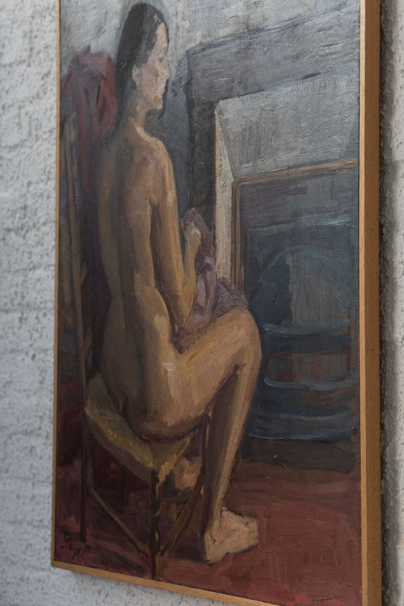 Nude painting ‘Nu’ by Louis Peyré, France, 1989