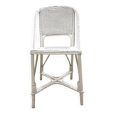 Chaise de jardin en rotin blanche