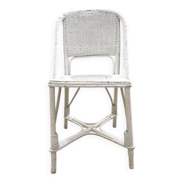 White rattan garden chair