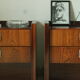 Pair of vintage vintage wood retro bedsides