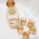 Portieux crystal decanter and its 5 glasses