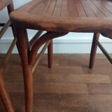 Trio of old bistro chairs
