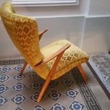 Fauteuil lounge chair wing scandinave années 50 60