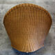Meditation lotus armchair rattan braided 70s