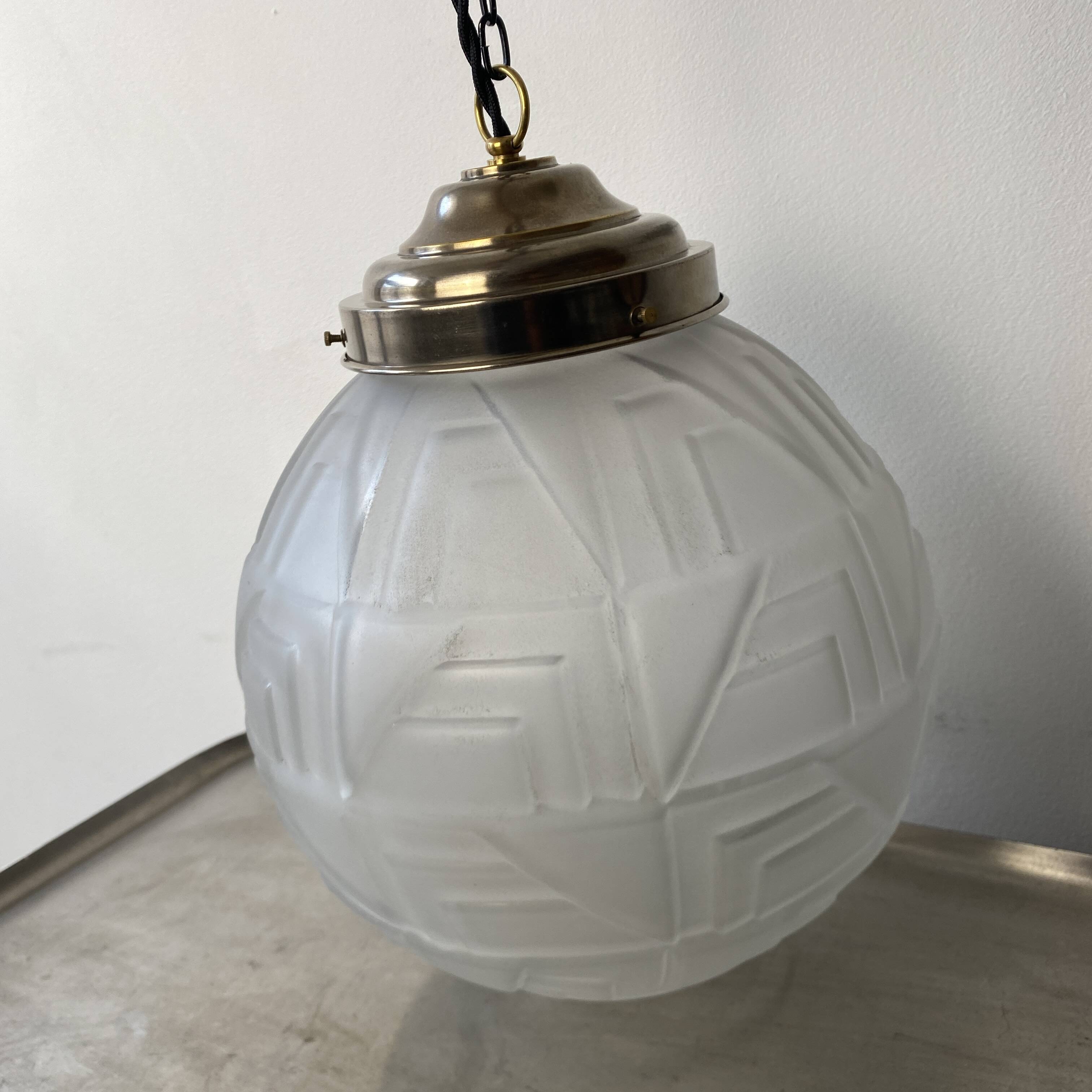 Vintage XL Art Deco pendant lamp