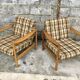 Pair of Scandinavian armchair fabric tiles