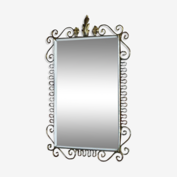 Brass mirror 50 years - 60 56x36cm