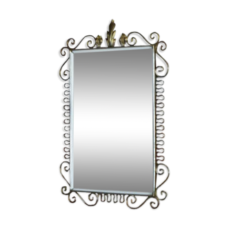 Brass mirror 50 years - 60 56x36cm