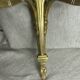 Two Empire style bronze wall candlesticks