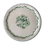 Longwy earthenware dish décor emeralds green