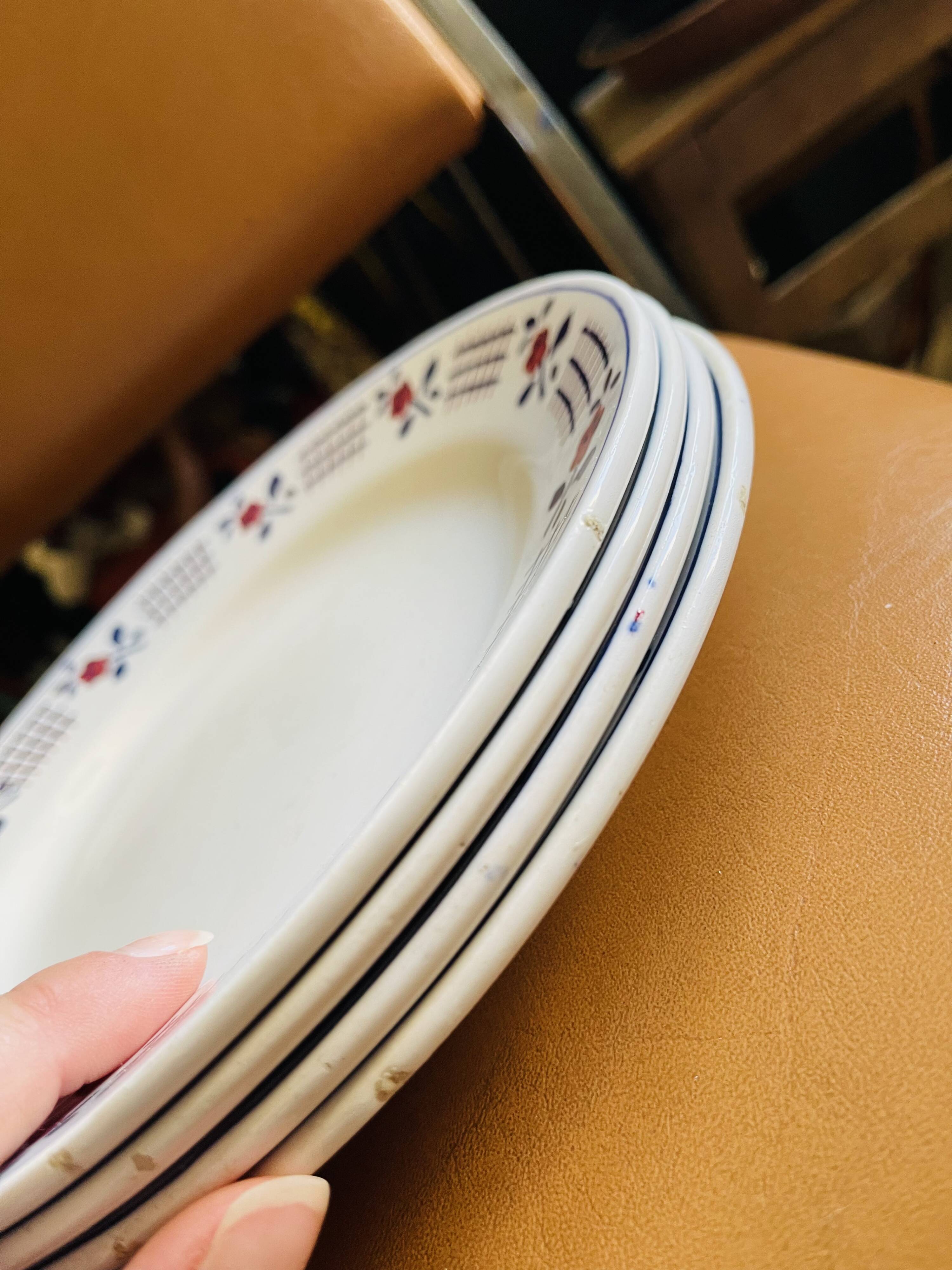 4 vintage plates Niderviller Moselle France