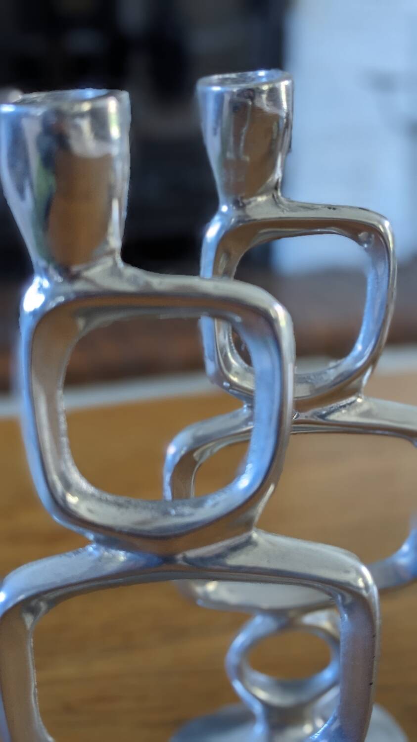 Pair of vintage design candlesticks