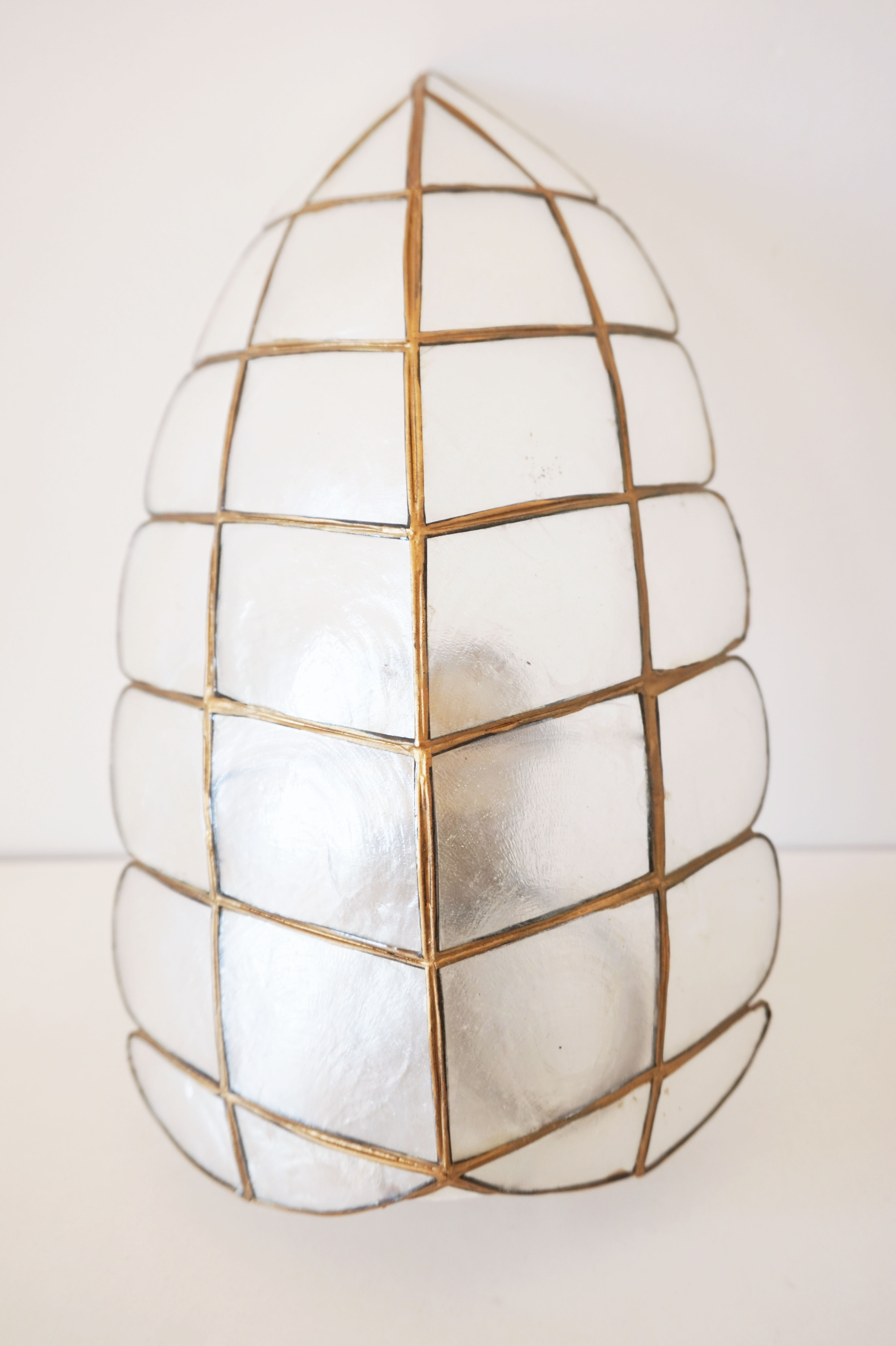 Pair of mother-of-pearl sconces