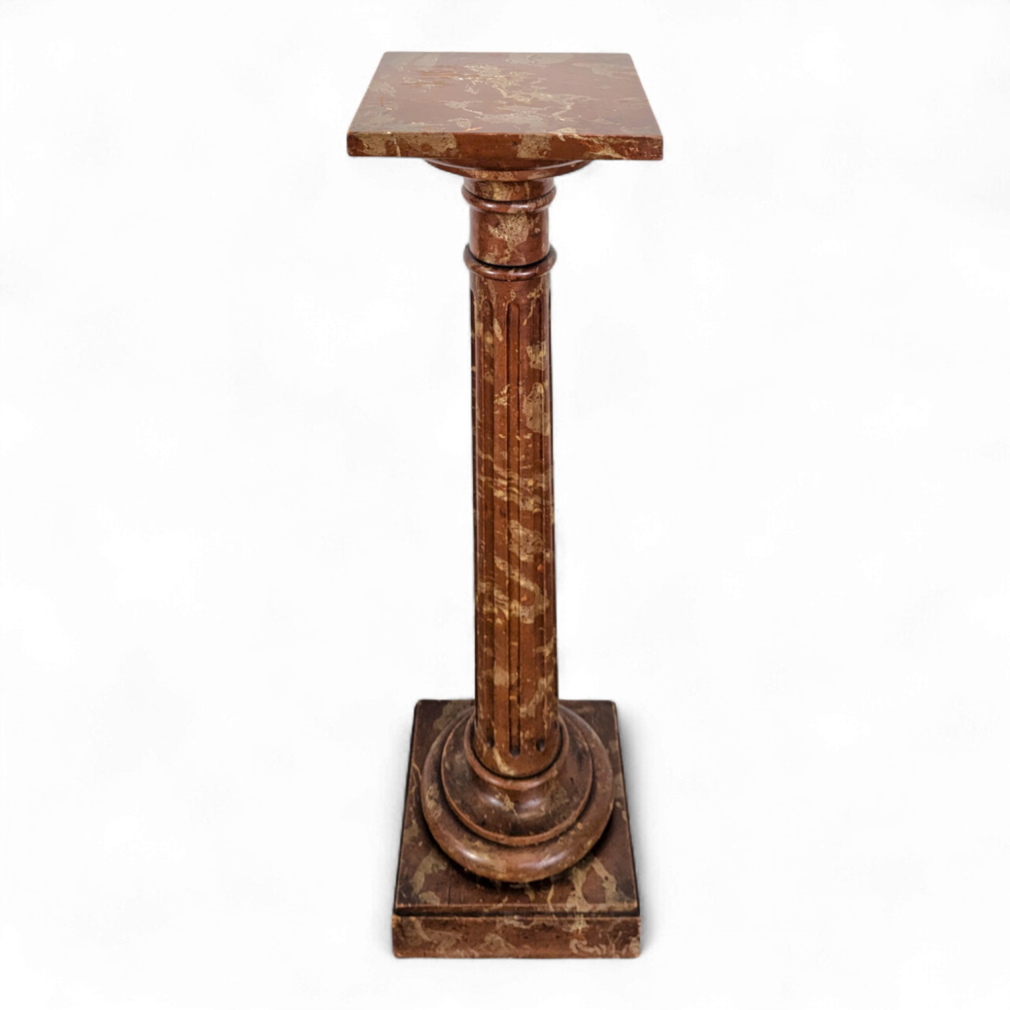 Faux marble wooden stool